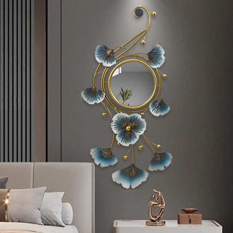 轻奢金属铁艺墙饰壁饰沙发背景墙装饰挂件餐厅墙面墙上客厅镜子