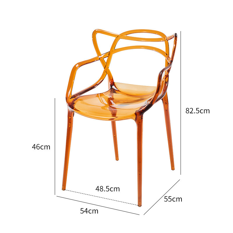 藤蔓椅北欧ins透明靠背凳子现代简约家用户外创意网红塑料餐桌椅