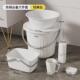 85jvbdo手家用加厚带盖水桶提桶塑料盆学生宿舍套装 可坐洗澡桶塑