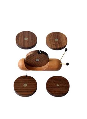 杯垫超萌蜗牛木制创意隔热垫装饰摆件桌面受热垫锅垫隔热垫杯托