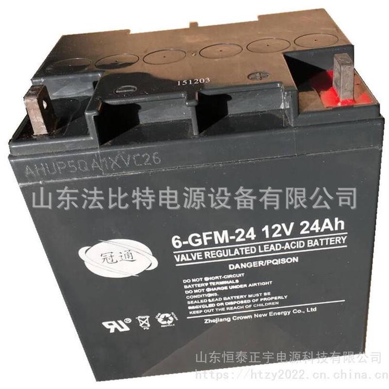 冠通铅酸蓄电池6-GFM-24阀控式12V24AhUPS不间断电源