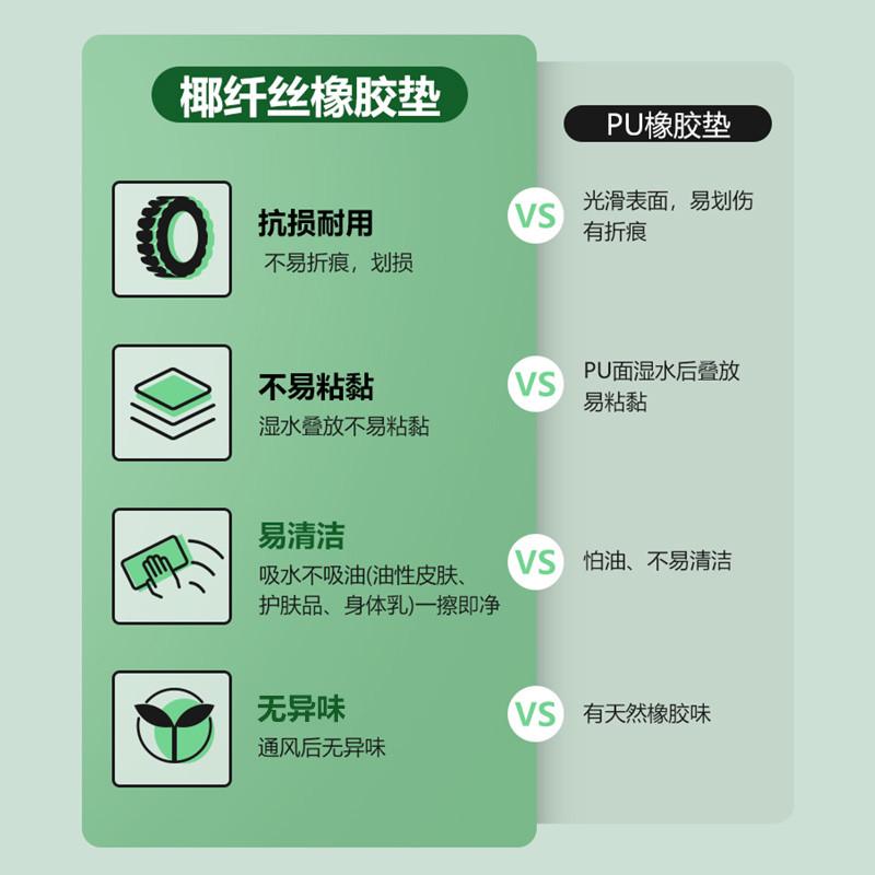 椰壳磨砂PU天然橡胶瑜伽垫女生专用土豪垫专业防滑家用健身地728