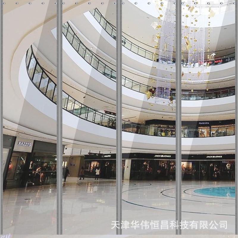 空调门帘夏季隔热防风磁帘自吸隔断帘挡风商用透明塑料pvc软门帘