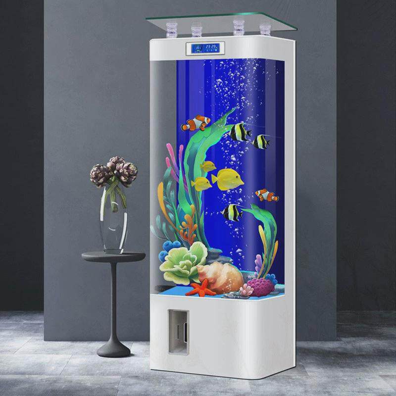 w~落地式家用鱼缸客厅2024新款大型立式高端懒人免换水靠墙水族箱