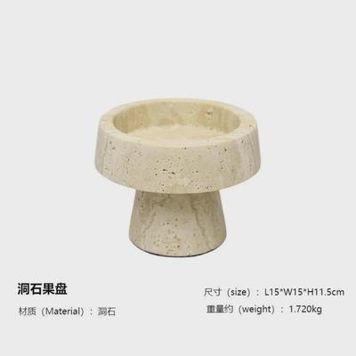 北欧简约石洞大理石苔藓绿植装饰花盆摆件客厅民宿酒店样板间售楼