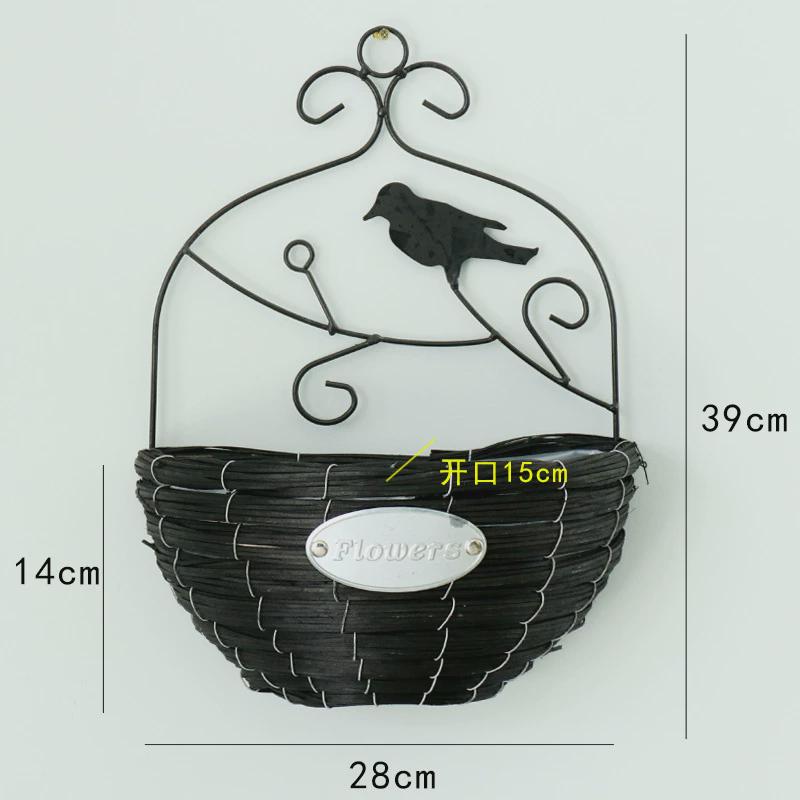 花篮壁挂创意藤编草编柳编花盆墙挂吊篮绿萝花盆墙面装饰手工新品