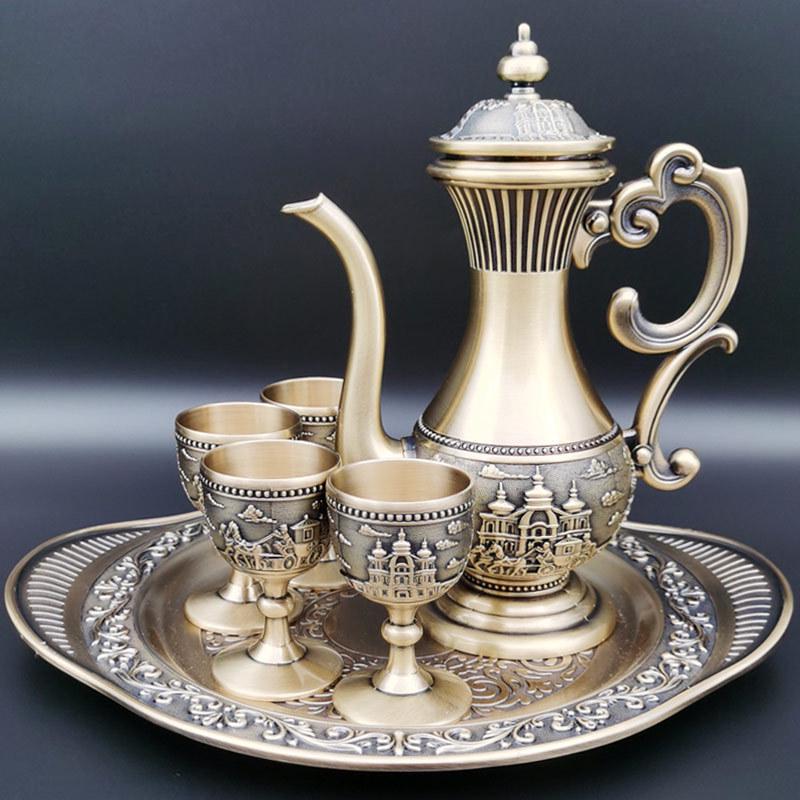 厂家直供青铜酒杯家居装饰摆件套装酒壶摆地摊零售尖货白酒杯酒具