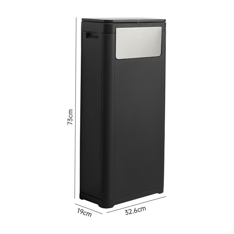 5170创意侧摇盖垃圾桶厨房盖家用双开带挡板废物收纳桶