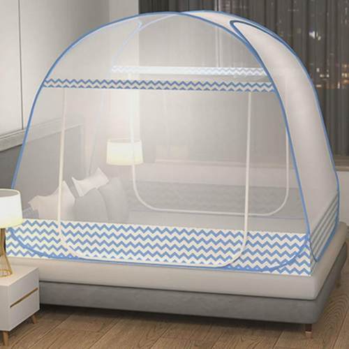 蚊帐蒙古包家用单人1.5米方顶折叠蚊帐1.2免安装学生宿舍上铺90cm
