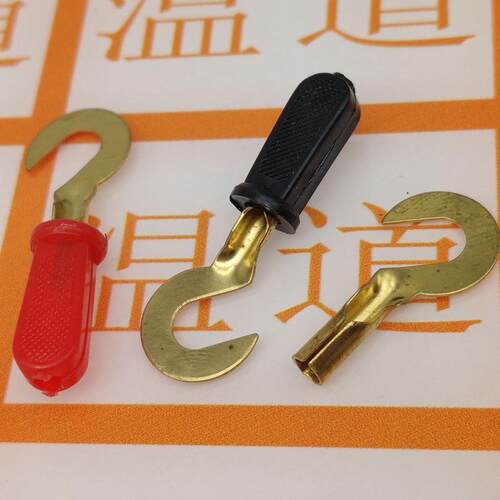 钩形测试叉6MM接线端子压线头物理实验导线双头插头叉铜件