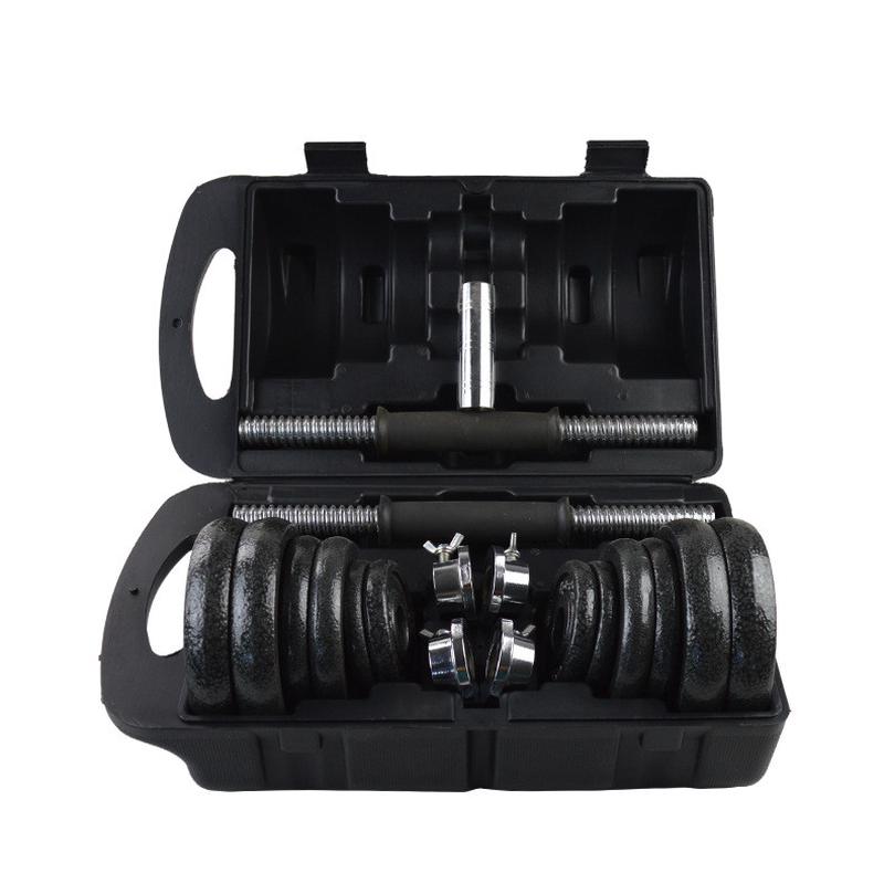 质感烤漆哑铃男士家用健身哑铃套装可调节电镀哑铃杠铃片烤漆哑铃