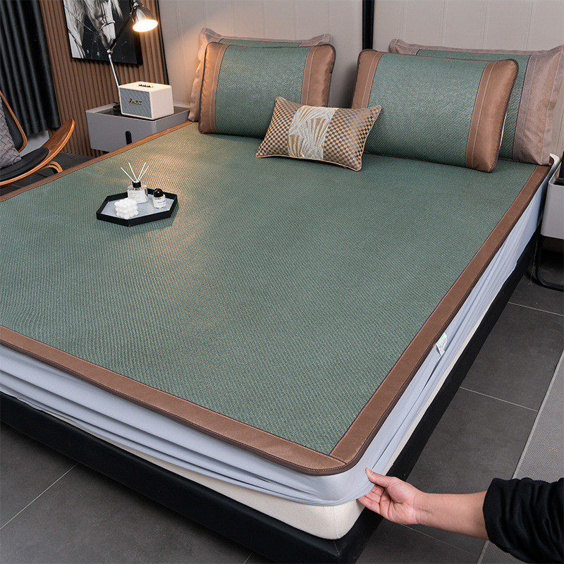 夏季空调席款藤席凉席子三件套夏天家用可折叠学生宿舍午睡凉席爆