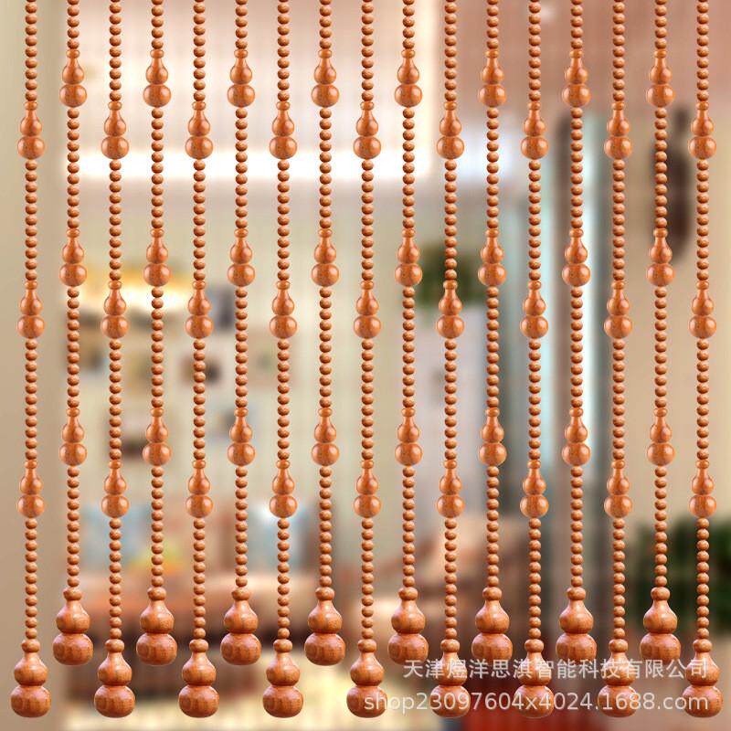 帘子桃木葫芦门帘成品帘隔断帘卧室大门对卫生间卫生间门成品珠帘