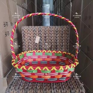 蓝子伴手礼藤编水果篮柳编节日礼品篮鸡蛋购物篮野餐舞蹈道具花篮