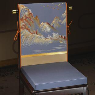 餐桌椅子靠背套罩套装新中式餐椅座垫高端轻奢红木坐垫椅背套一体