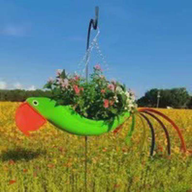 跨境多彩动物鸟吊盆式花盆吊篮式插画花篮插画工艺品礼品户外庭院,鲜花速递/花卉仿真/绿植园艺,花盆,淘宝优惠券,粉丝福利购,淘宝优惠卷