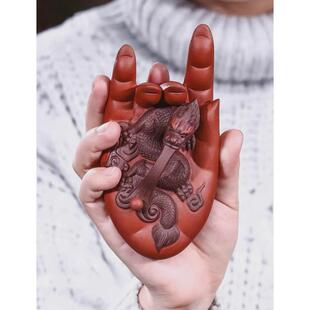 宜兴紫砂茶宠财运亨通金蟾大权在握摆件雕塑茶具纯手工礼品工艺品