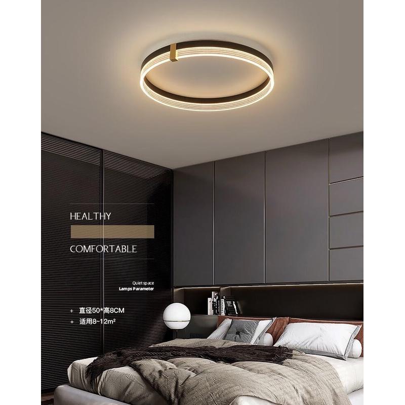 led卧室灯现代简约吸顶灯家用轻奢灯具创意客厅北欧餐厅灯极简灯
