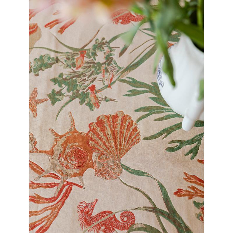 圆桌批发海底奇境桌布|美式中古风|qjao盖布轻奢氛围感餐桌盖布