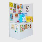 纸箱展示台广告牌立式 手工制作城堡房子箱白色厚纸板东莞 落地式