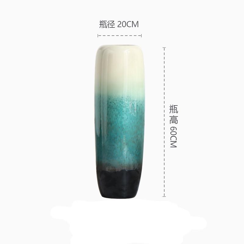 陶瓷高大干花客厅现代装饰新中式电视柜花摆件插大号落地花瓶瓶子