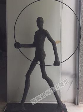 创意新款抽象人物摆件售楼处大厅大型落地装饰酒店走廊过道艺术品