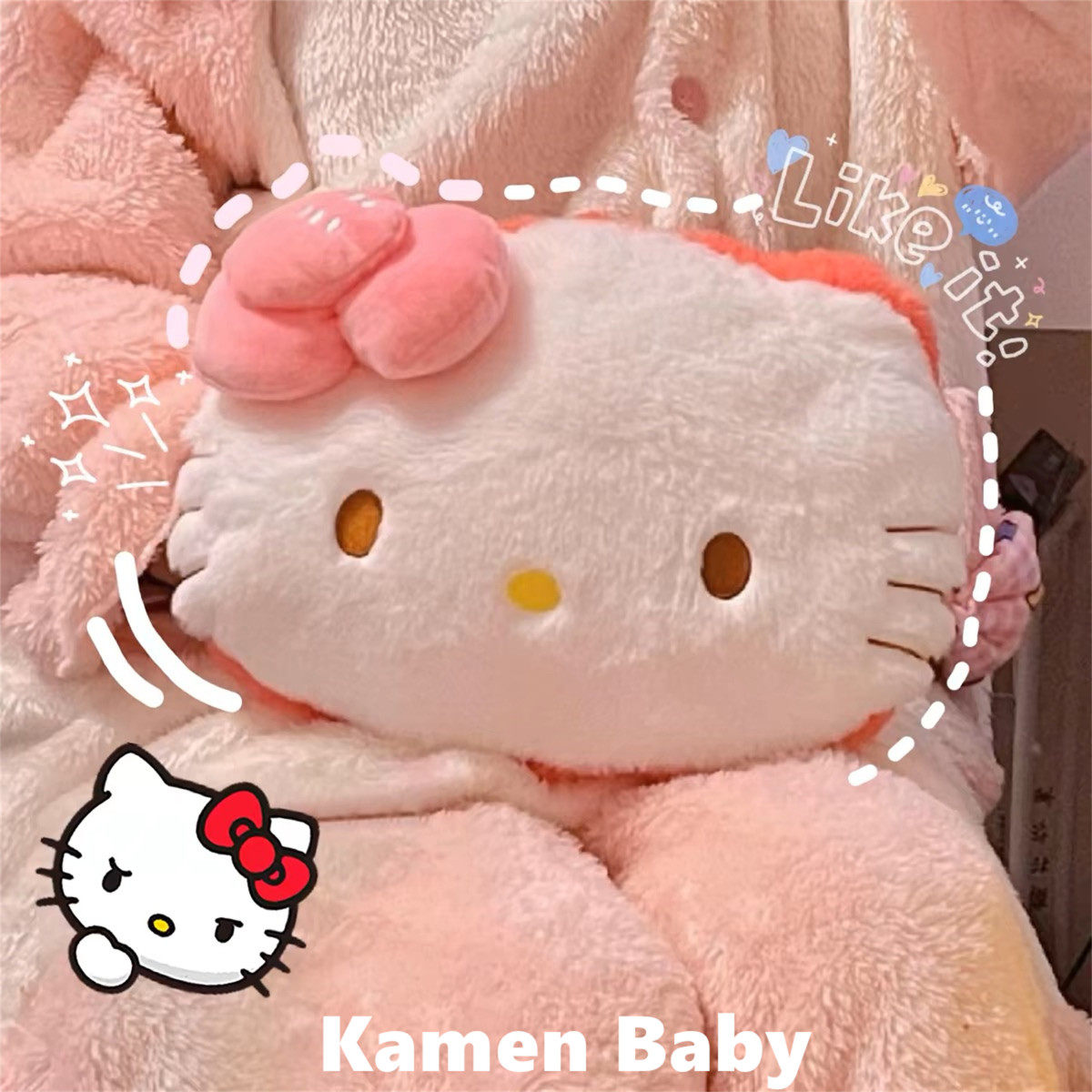 可爱kt猫热水袋新款充电式毛绒暖手宝女生秋冬季敷肚子暖水袋防爆