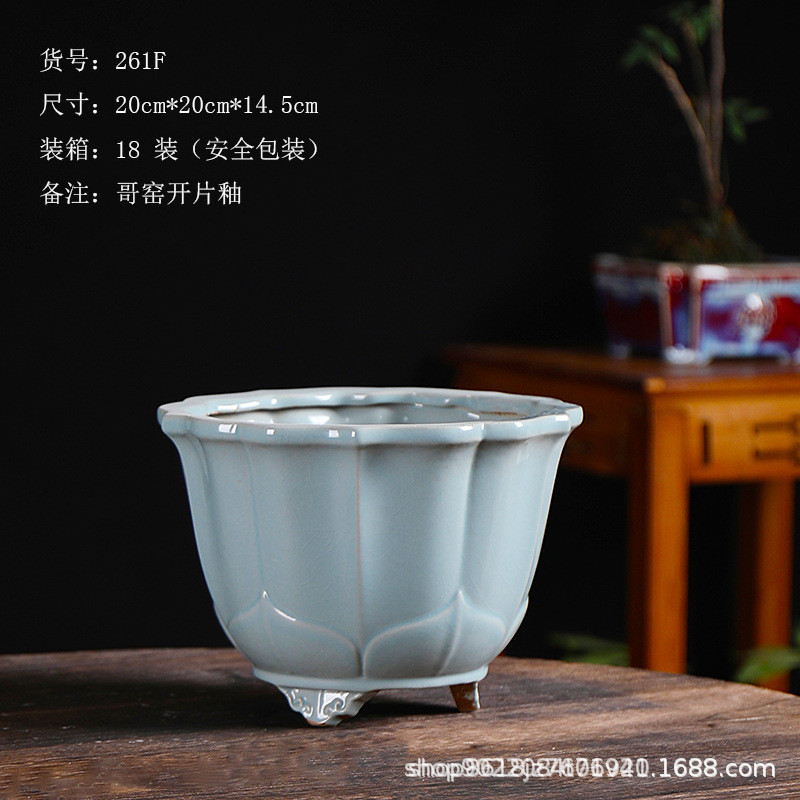 四方造景花盆大号盆景盆陶瓷盆栽肉肉绿植文竹专用菖蒲桌面多肉盆