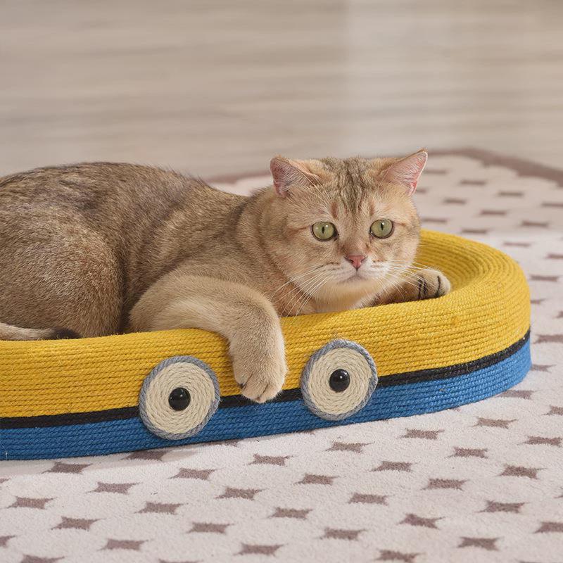 特大号椭圆形耐磨剑麻猫抓板猫爪板不掉屑磨猫窝爪一体宠物用品
