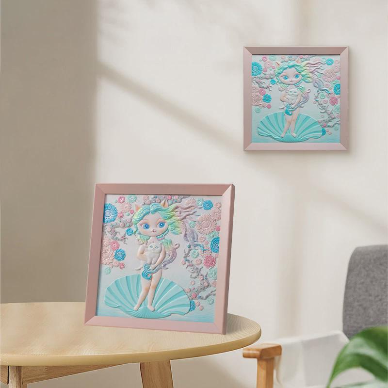 玩作数字油画diy自己浮雕手绘油画成人纯手工填色画创意高档礼品