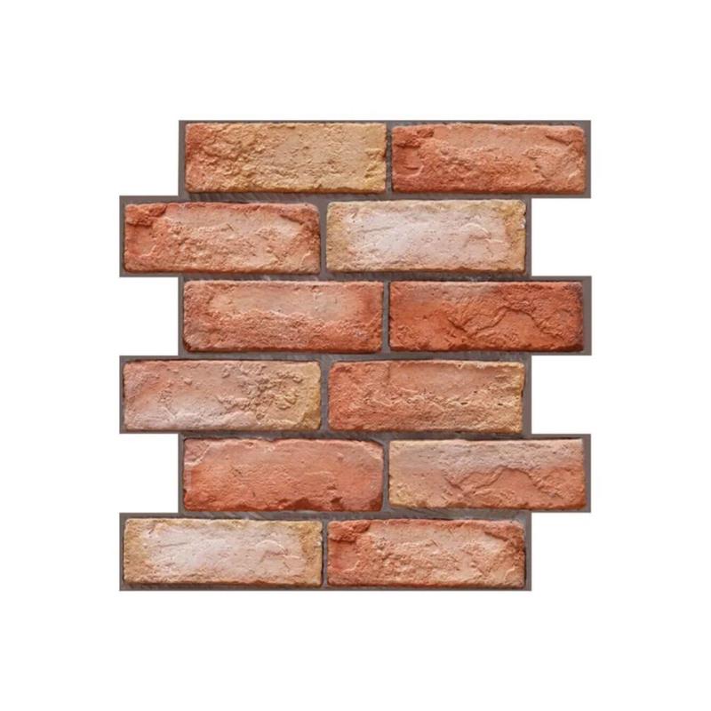 5nqj复古砖纹3d立体自粘墙贴烧烤店理发店餐厅防水墙纸墙裙文化砖