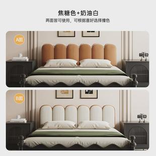 芊芊郡主法式复古花瓣灯芯绒床头靠垫软包靠背榻榻米可拆洗