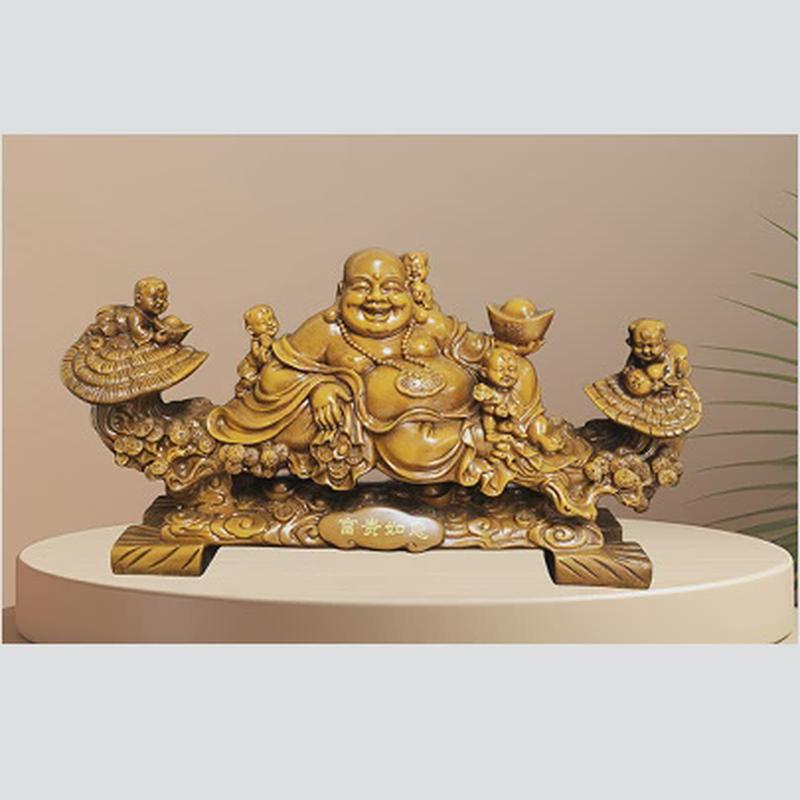 长80宽20高41cm佛如意五子登科笑口常开笑富贵摆件祝贺庆典摆件