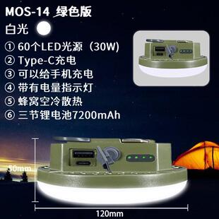 便携式大功率可充电新款led磁吸露营灯、应急灯多功能户外照明