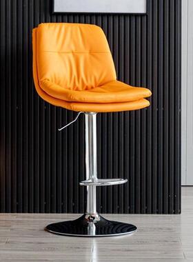 吧台椅家用高脚靠背轻奢酒吧椅子沙发升降旋转收银现代简约凳子