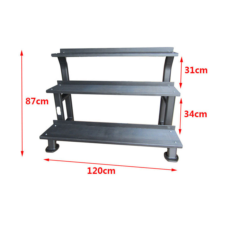 三层组合架多功能健身房商用私教工作室壶铃放置架壶铃训练健身架