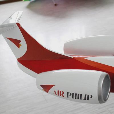 大尺寸落地悬挂摆设120厘米ERJ145机模摆件厂家可改涂装企业广告