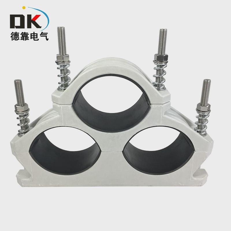 复合玻璃钢夹具smc固定线夹电缆三芯刚性抱箍复合电缆线卡管卡