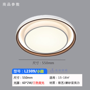 客厅灯主卧室吸顶灯高级感长方中山房间灯智能离线语音家用灯具厂