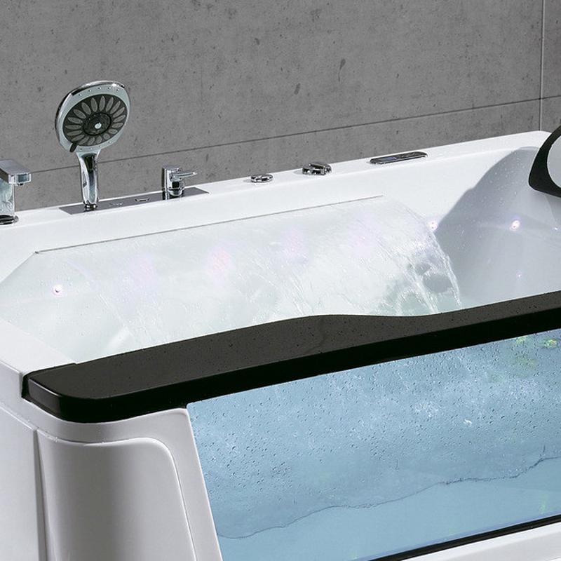 佛山厂家亚克力冲浪彩灯泡泡浴池能智多功能瀑布恒温双人按摩浴缸