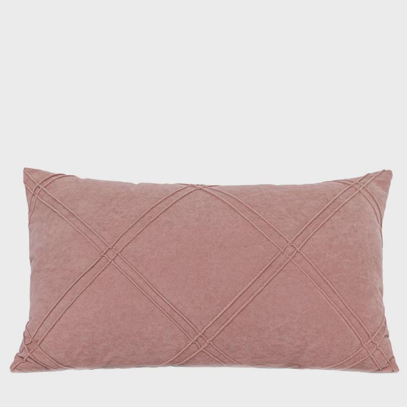 北欧风立体几何图案抱枕套ins玫瑰粉样板间软装客厅沙发靠枕轻奢