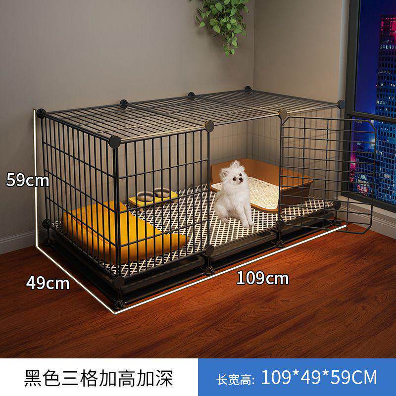 狗笼子小型犬泰迪博美室内家用中型犬柯基宠物狗狗笼子带厕所分离
