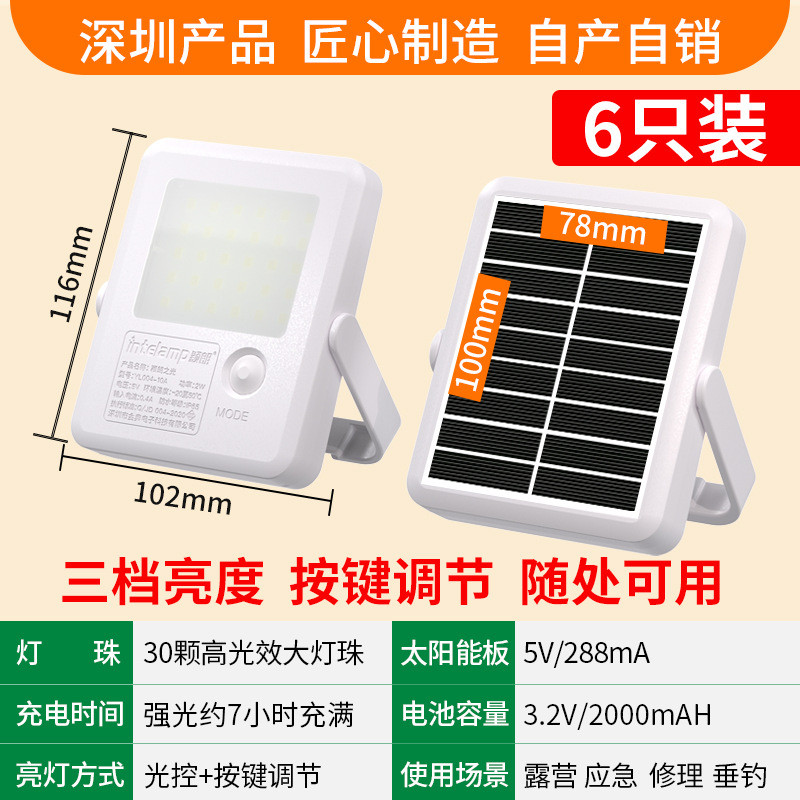 太阳能灯solar户外防水家用天黑自动亮庭院露营帐篷led照明灯