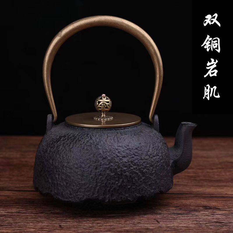 日系铁壶网虫日式极简风铸铁茶壶烧水生铁壶单壶手工老铁壶煮茶器