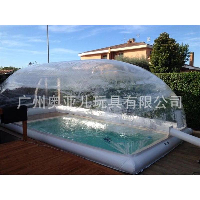 家用泳池充气透明水池帐篷儿童水上乐园防风雪水池户外杂物遮挡盖