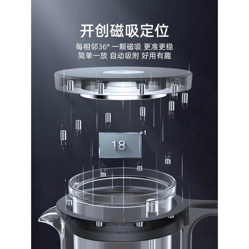 ri0t玻璃全飘逸杯泡茶壶内胆懒人茶具ins风一键过滤简易磁吸茶壶