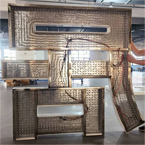 酒店标识大厦办公楼logo广告牌穿孔点阵字不锈钢发光字铝板冲孔字