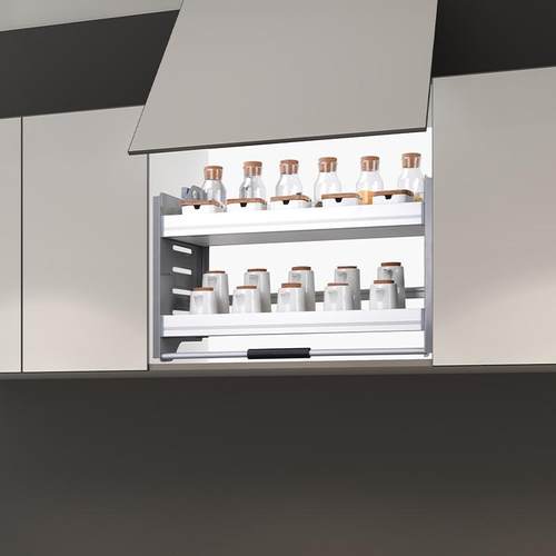 【严选】唯纳升降收纳得吊柜厨房橱柜不锈钢/铝合金橱柜下拉篮