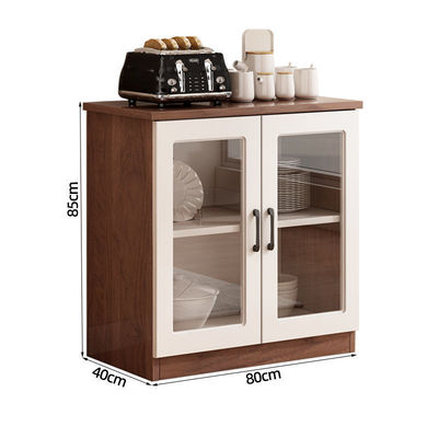 餐厅碗柜现代简约家用厨房柜客厅实木餐边柜多功能靠墙储物柜酒柜