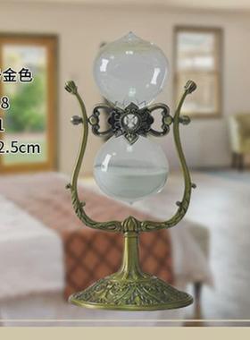 欧式金属沙漏计时器创意儿童礼品沙漏摆件办公室书桌书房装饰